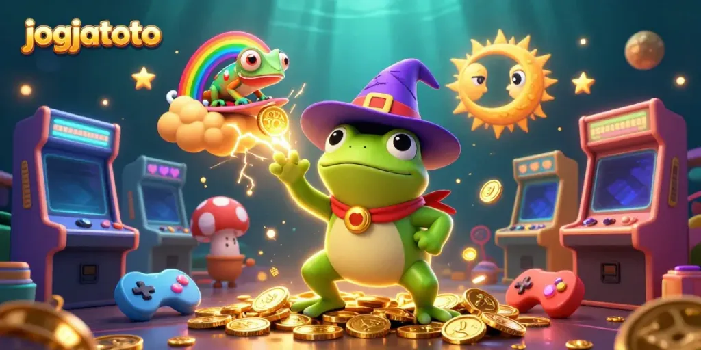 Experience thrilling gameplay with jogjatoto, featuring magical characters creating a winning atmosphere.