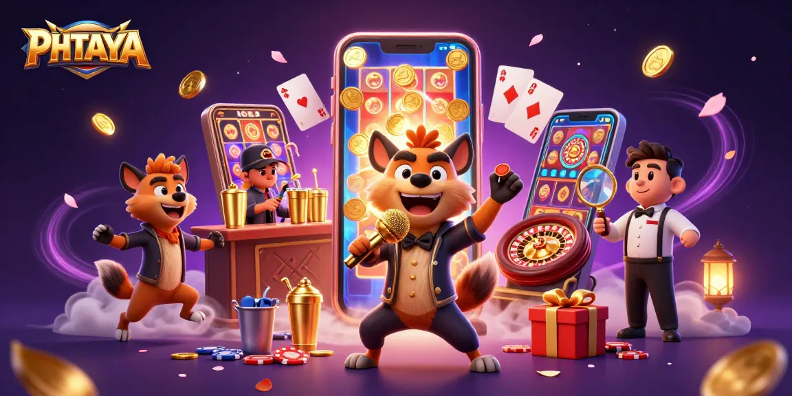 PHTAYA hyenas lively in a comedy casino scene, blending gaming with humor and excitement.
