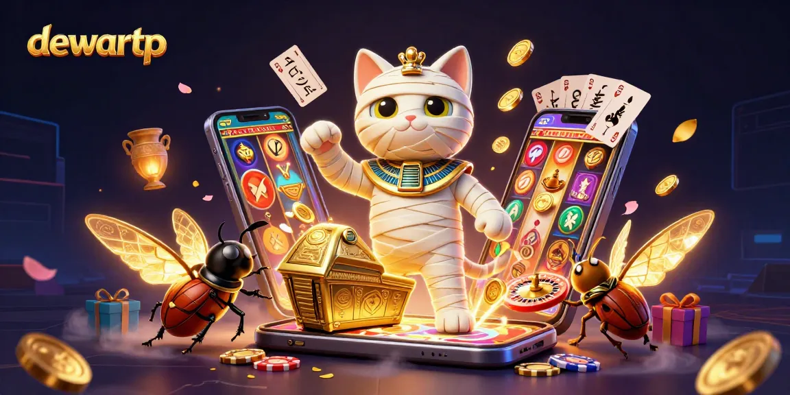 Bermain di dewartp dengan kucing mummy dan scarab yang fantastis dalam kasino piramida yang penuh dengan slot menggiurkan.
