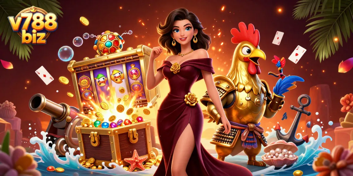 Experience thrilling action and vibrant visuals with v788 biz in this engaging gambling scene.