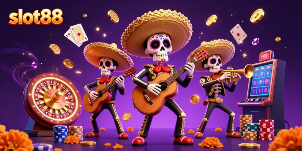 Experience thrilling action in slot88 with vibrant mariachi characters and dynamic gaming elements.
