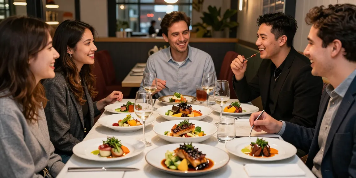 Savoring a modern dining experience at TrestleOnTenth with friends, highlighting Sydney303 Slot's culinary adventure.