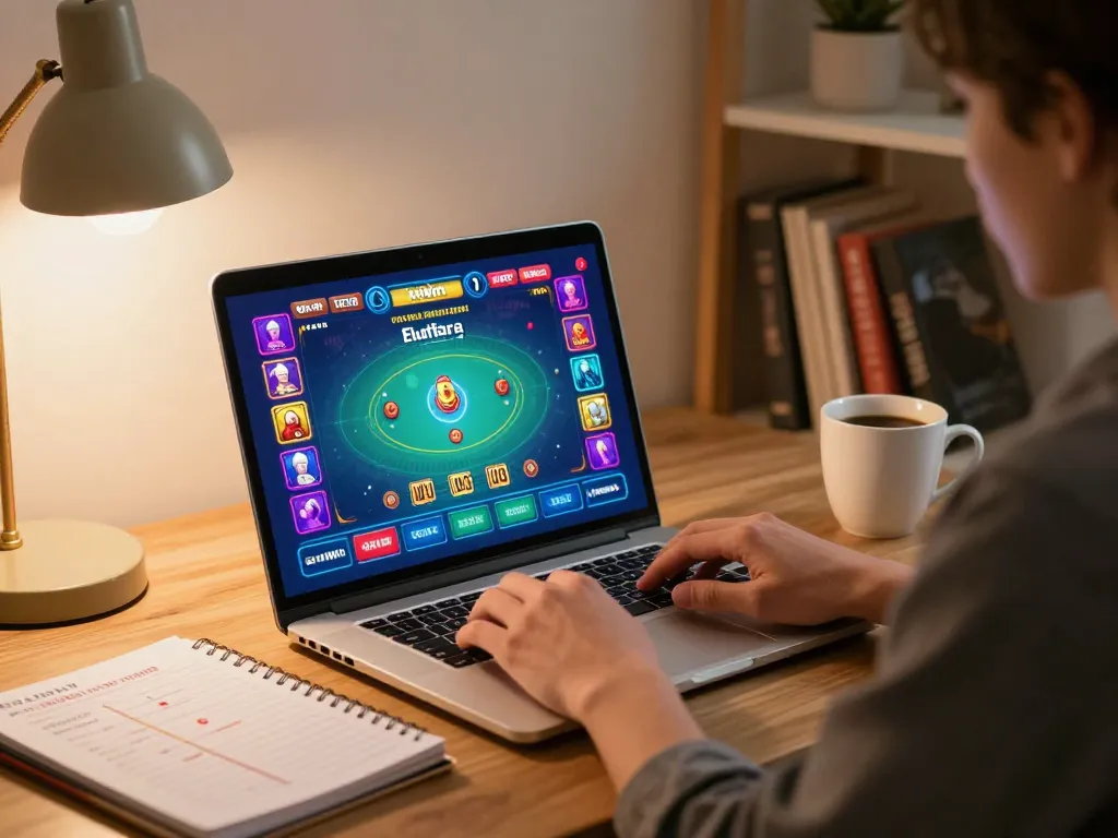 Engaging in online casino gaming at Sunwin with strategic notes on the table