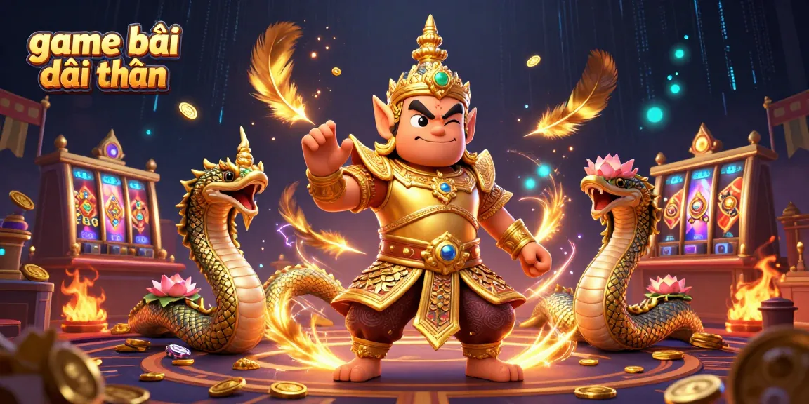 Engage in game bài đổi thưởng with a vibrant 3D casino scene featuring unique characters and gambling elements.