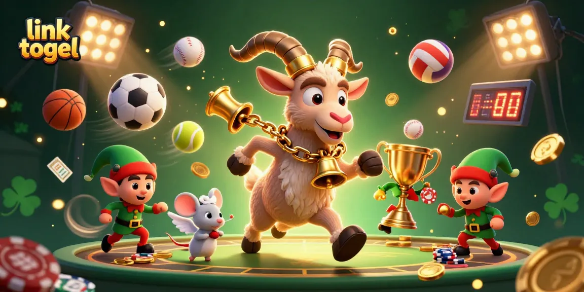 Engage with a thrilling scene of link togel as festive Krampus manages a lively casino with sports excitement.