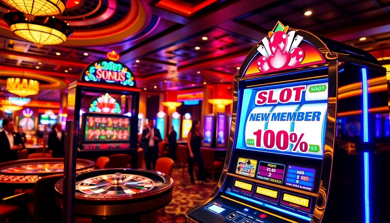 Experience the excitement of a casino with slot bonus new member 100% on an elegant slot machine.