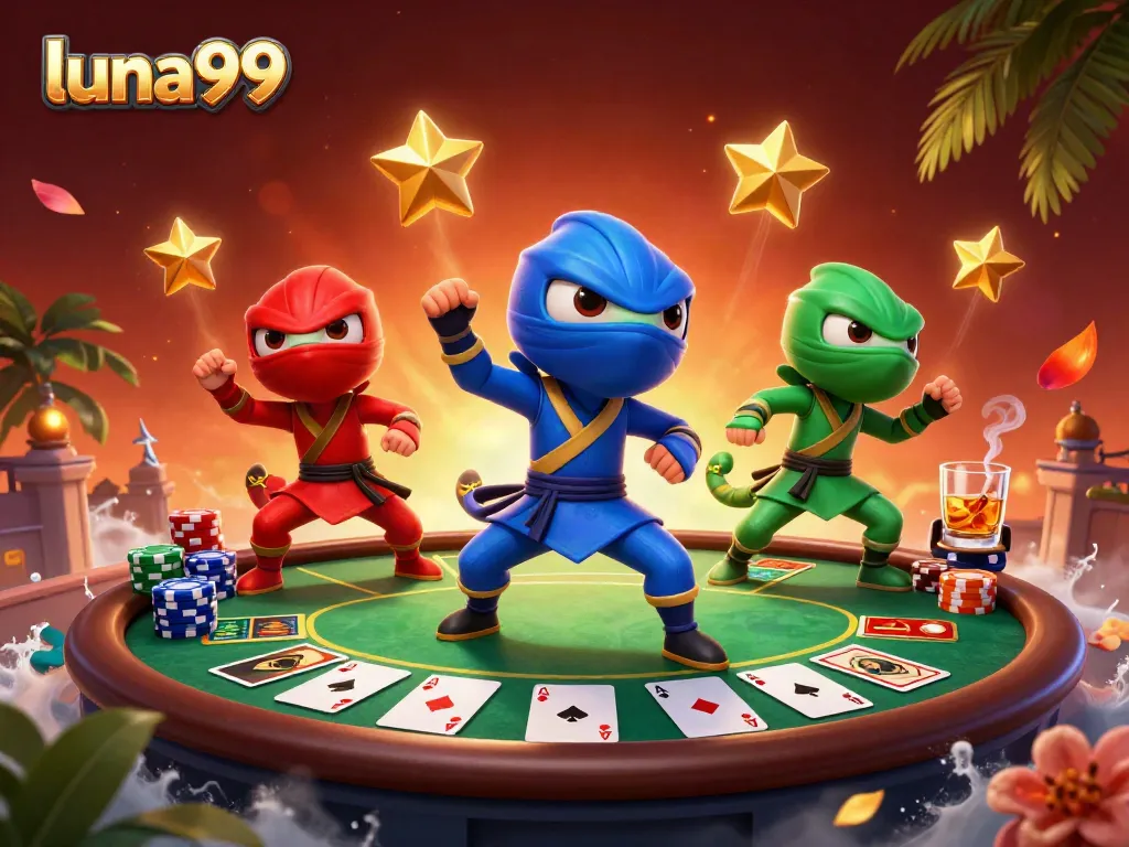 Menangkan permainan dengan luna99 di tengah aksi tim chameleon ninja yang dinamis dan slot poker.