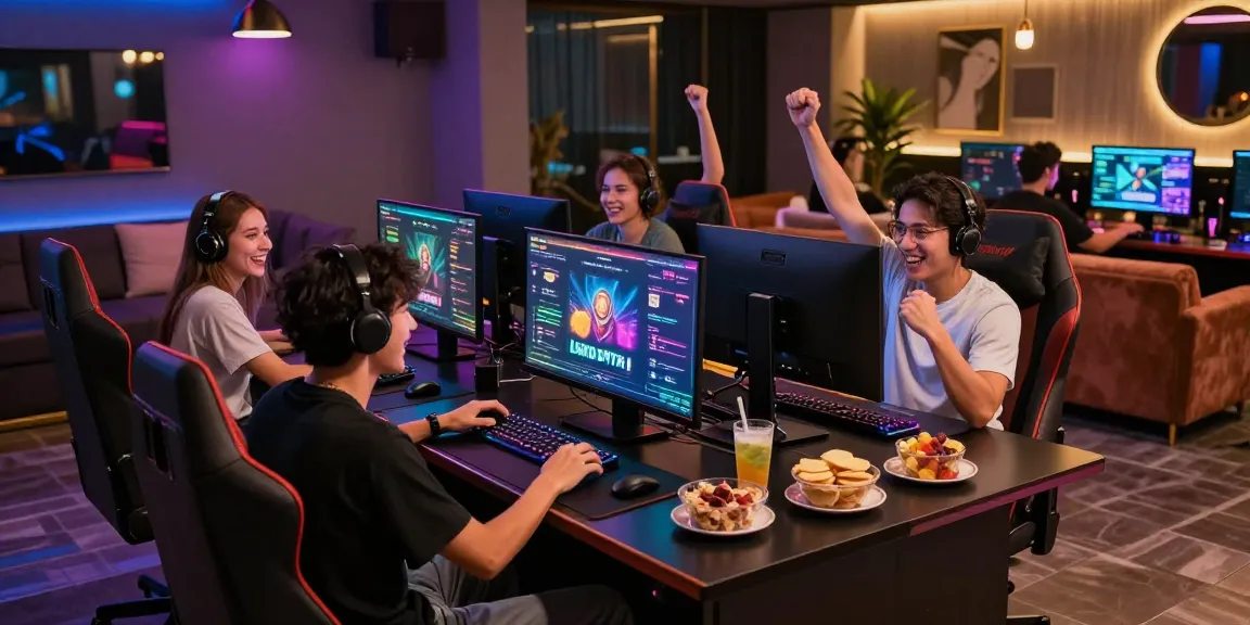 Suasana mewah di lounge permainan dengan interaksi LUXURY777 Daftar yang energik dan bersahabat.