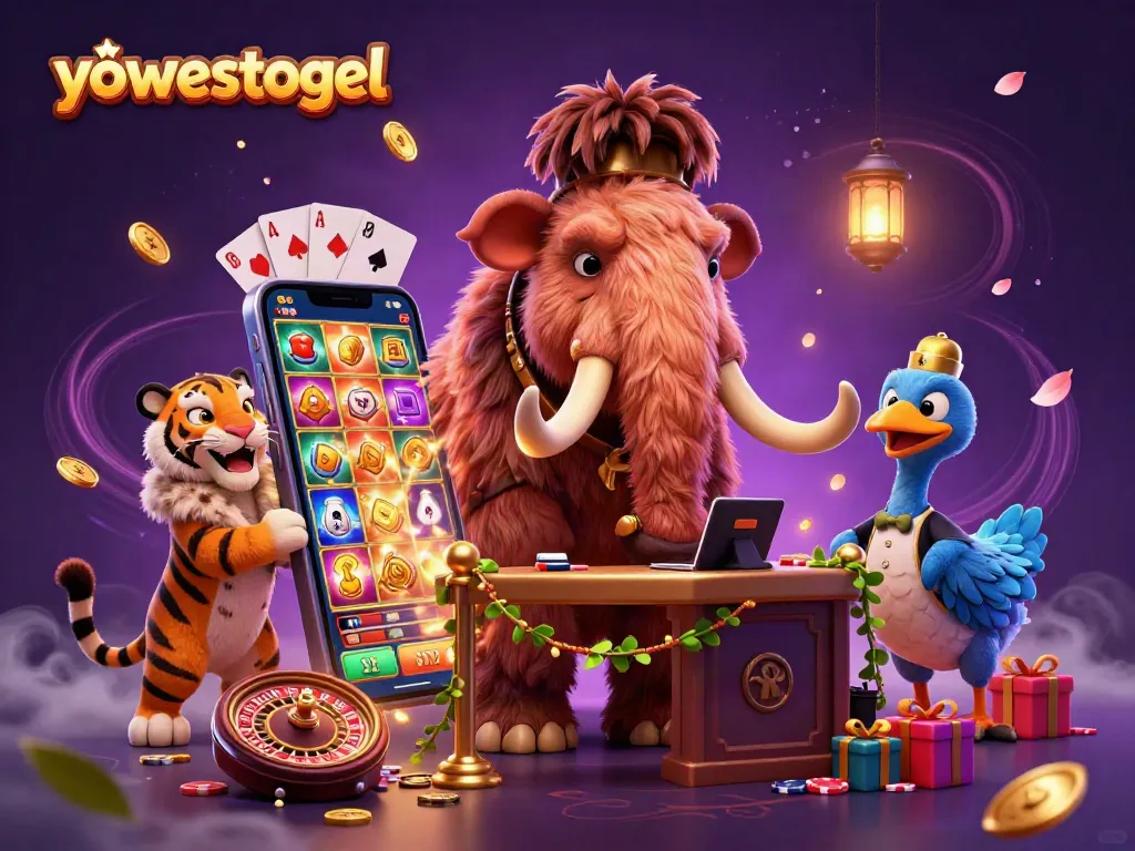 Experience yowestogel with a vibrant casino scene featuring lively characters and dynamic elements.