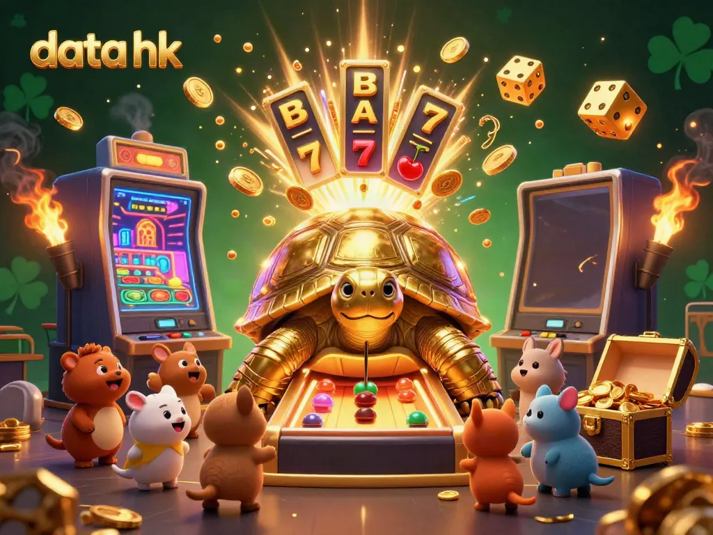 Menampilkan data hk terbaru dengan mesin slot dan simbol keberuntungan di ilustrasi atraktif.