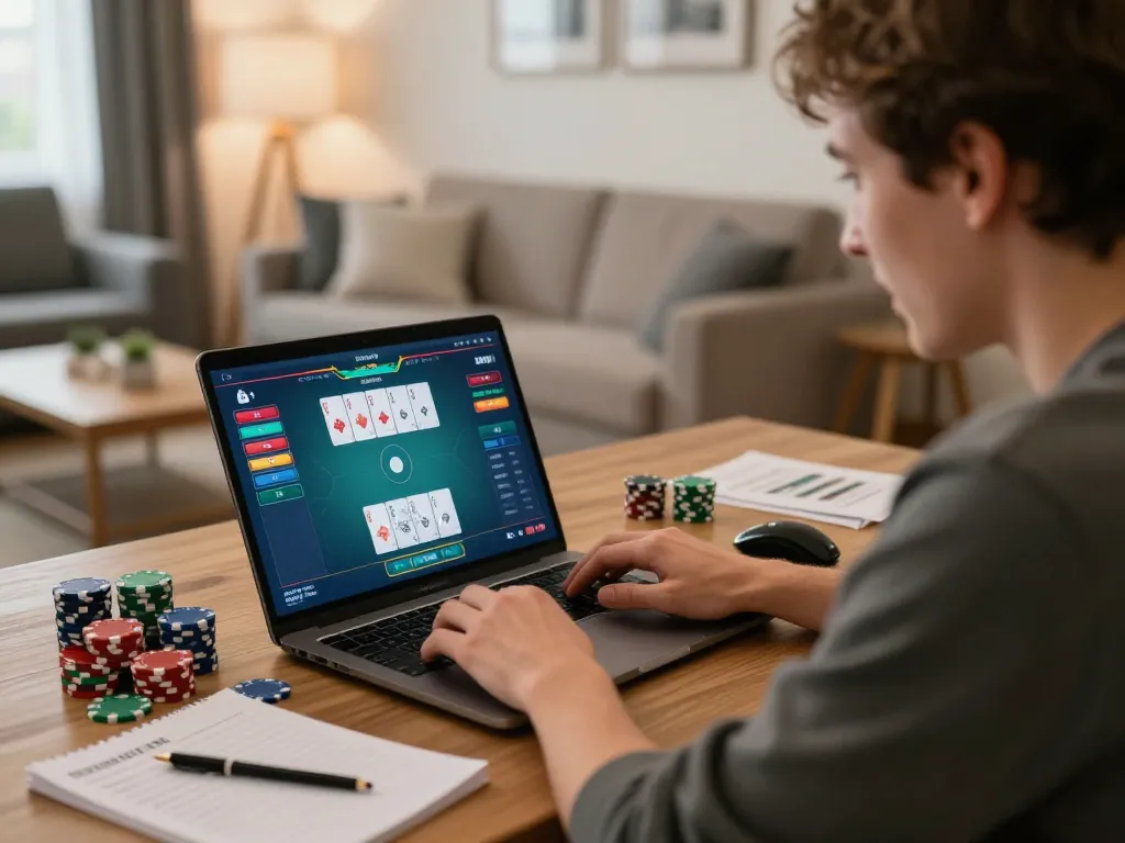 Engaging in F8 bet online poker gameplay with strategic notes and excitement