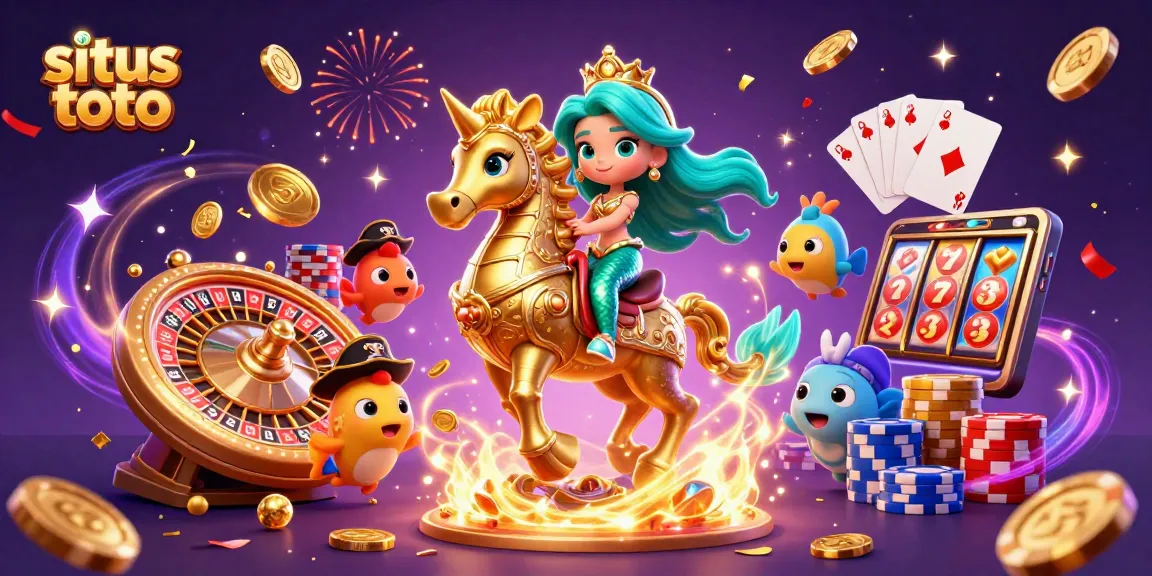 Menangkan situs toto dengan ilustrasi kasino yang berwarna-warni, putri duyung, dan lotre!