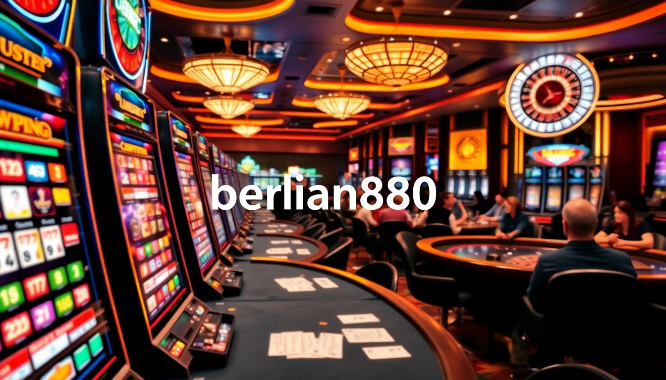 Experience the thrill of berlian888 login with vibrant casino visuals showcasing exciting gameplay.