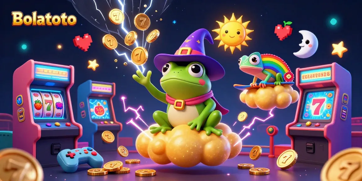 Experience thrilling moments at Bolatoto with vibrant 3D casino illustration featuring dynamic gaming elements.