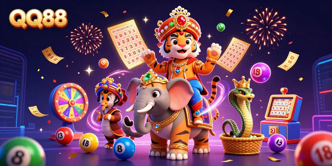 Celebrate your wins at QQ88 with dynamic lottery elements and a vibrant casino scene.