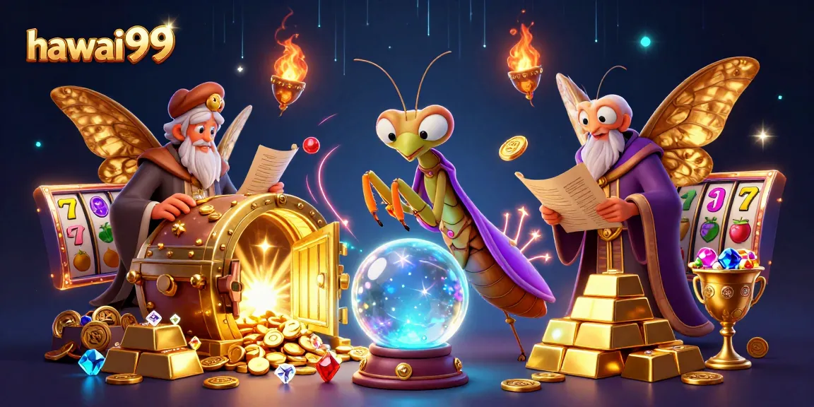 Experience hawaii99 slot game excitement filled with vibrant characters, jewels, and golden treasures.