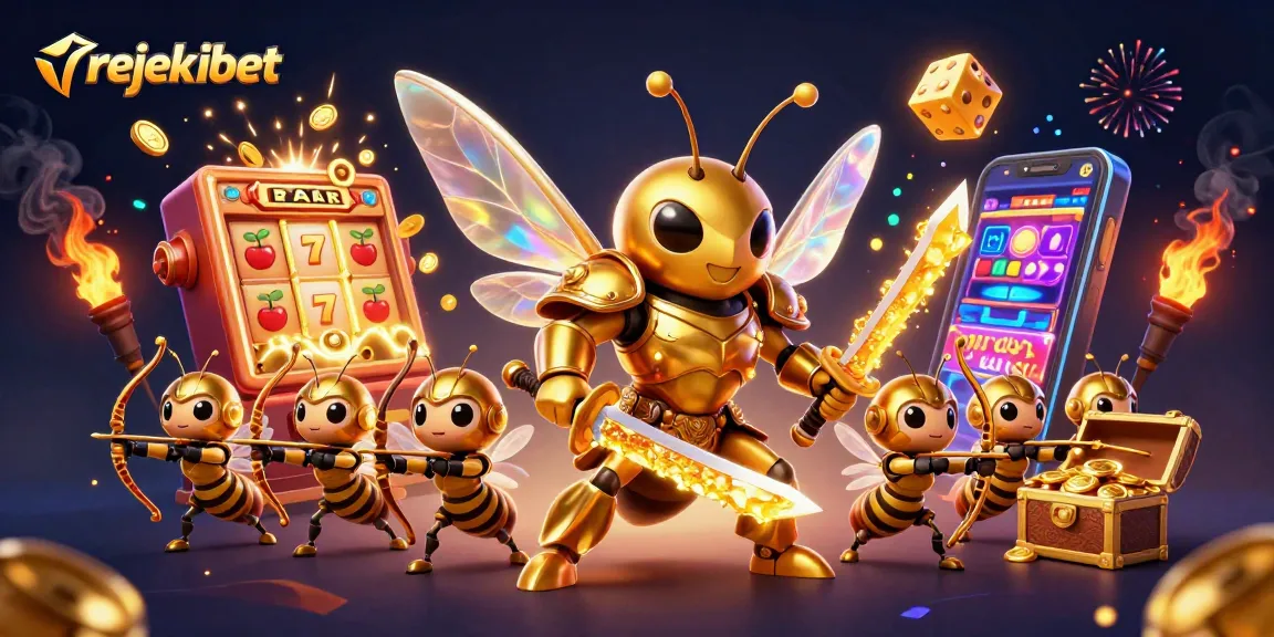 Engage in thrilling gaming with rejekibet's dynamic juggernaut scene of jackpot slots and samurai bees.