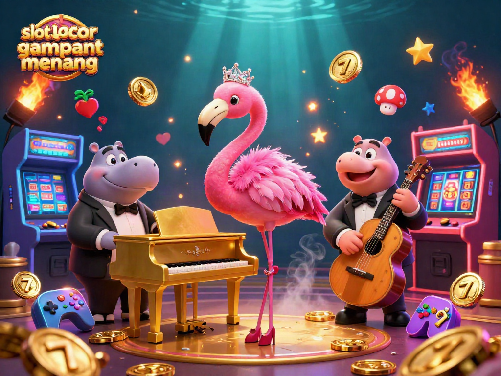 Experience winning thrills with slot gacor gampang menang in this vibrant casino scene featuring colorful game elements.