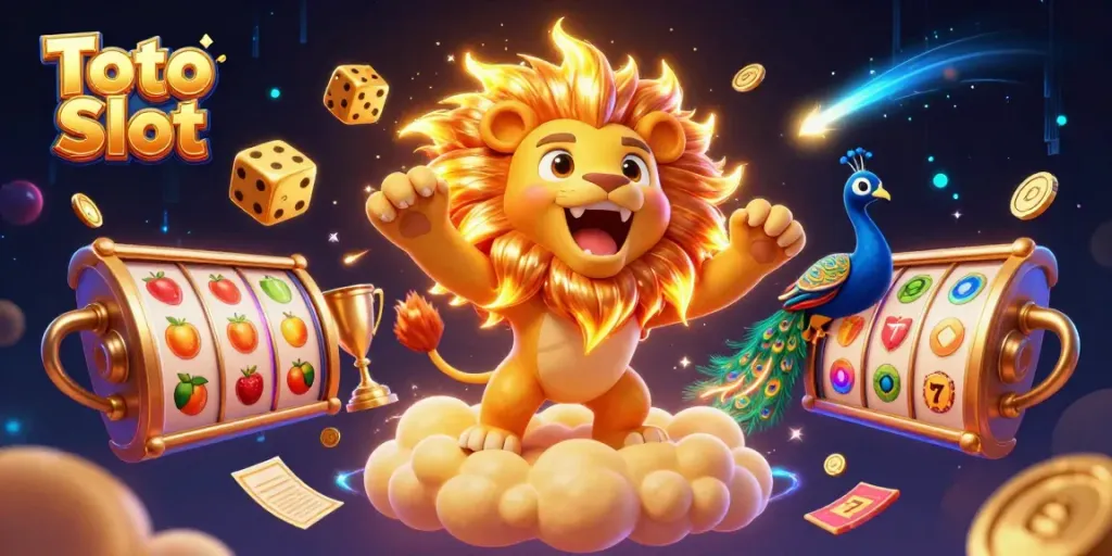 Putaran Toto Slot yang mengasyikkan dengan simbol buah dan keberuntungan untuk petaruh.