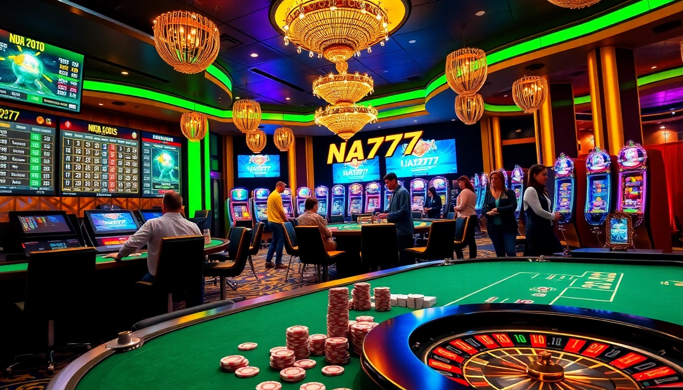 Experience the excitement of NA777 with professional dealers and vibrant casino games.
