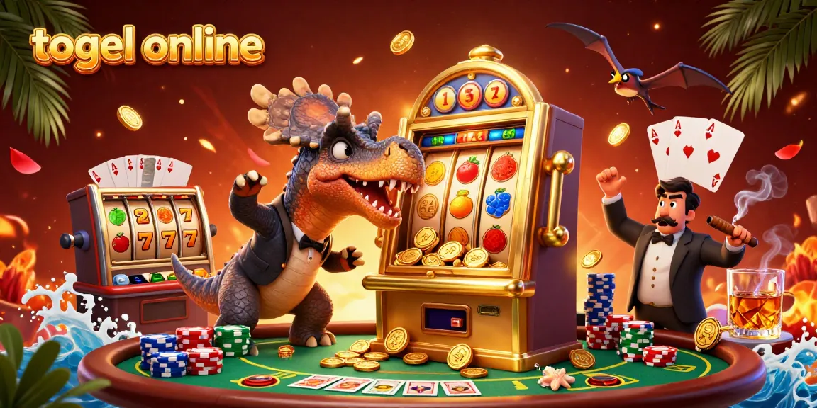 Permainan togel online dengan dinosaurus menghadapi mesin slot emas untuk memicu jackpot.