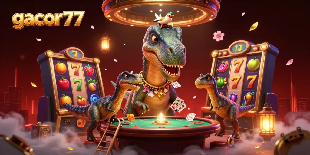 Gacor77 menawarkan keseruan bermain slot dengan dinosaurus raksasa di kasino