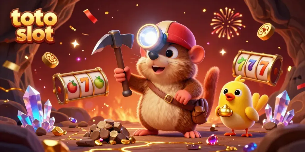 Menang di permainan toto slot dengan karakter pahlawan dan elemen meriah.