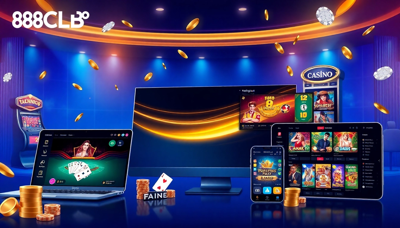 Experience the thrilling gaming interface of 88clb with vibrant visuals for online casino games.