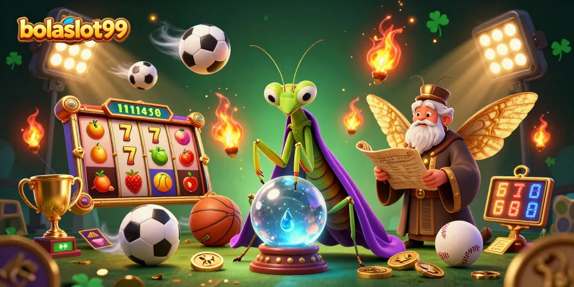 Engage with bolaslot99's exciting slots and sports elements in a vibrant 3D illustration.