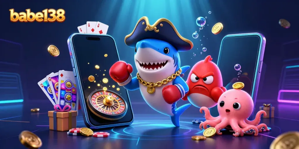 Babe138 dan karakter laut berinteraksi di dunia slot online dengan permainan yang menarik.