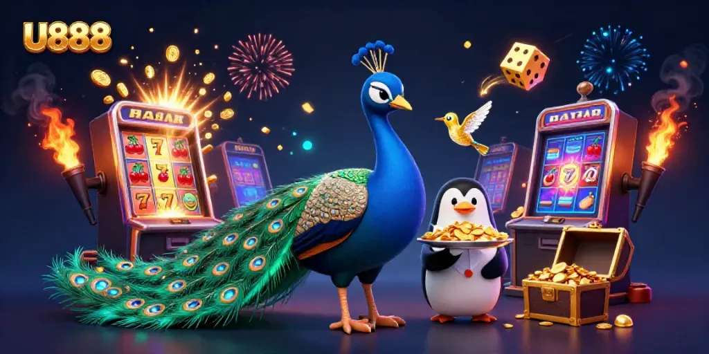Experience thrilling gameplay with U888's vibrant casino characters and exciting jackpots.