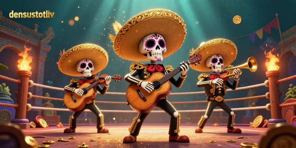 Experience high-energy gaming moments with densustotolv's lively mariachi band illustration.