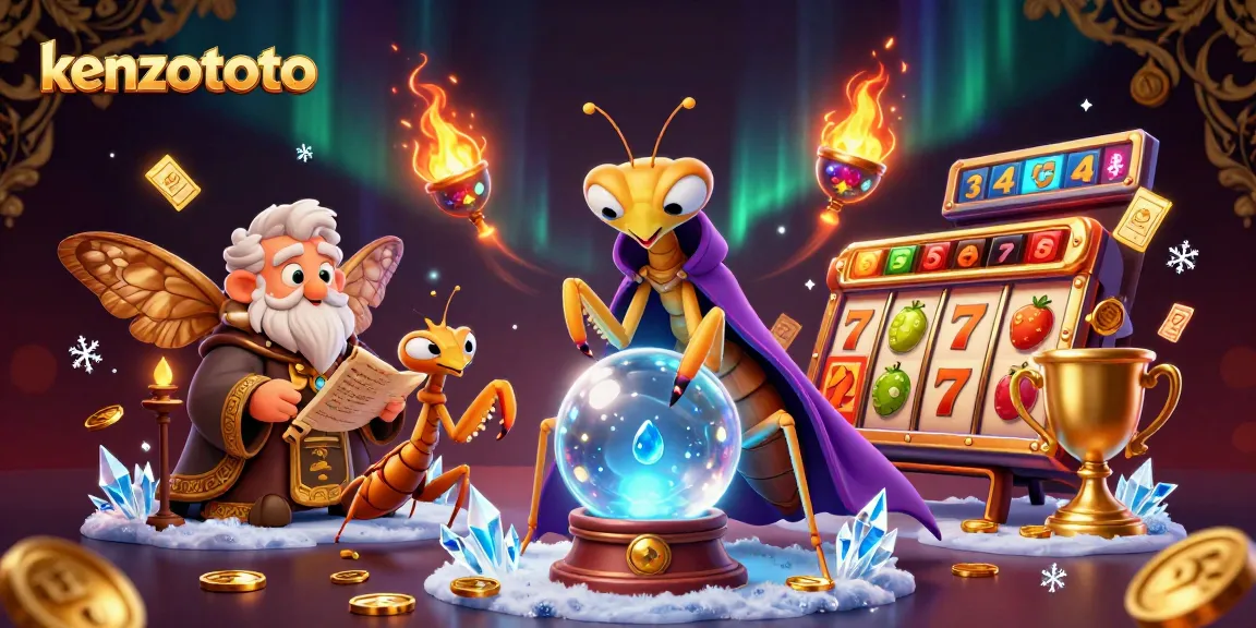 Mainkan kenzototo dengan banyak permainan slot, jackpot, dan elemen kasino menarik lainnya dalam ilustrasi 3D yang penuh warna.