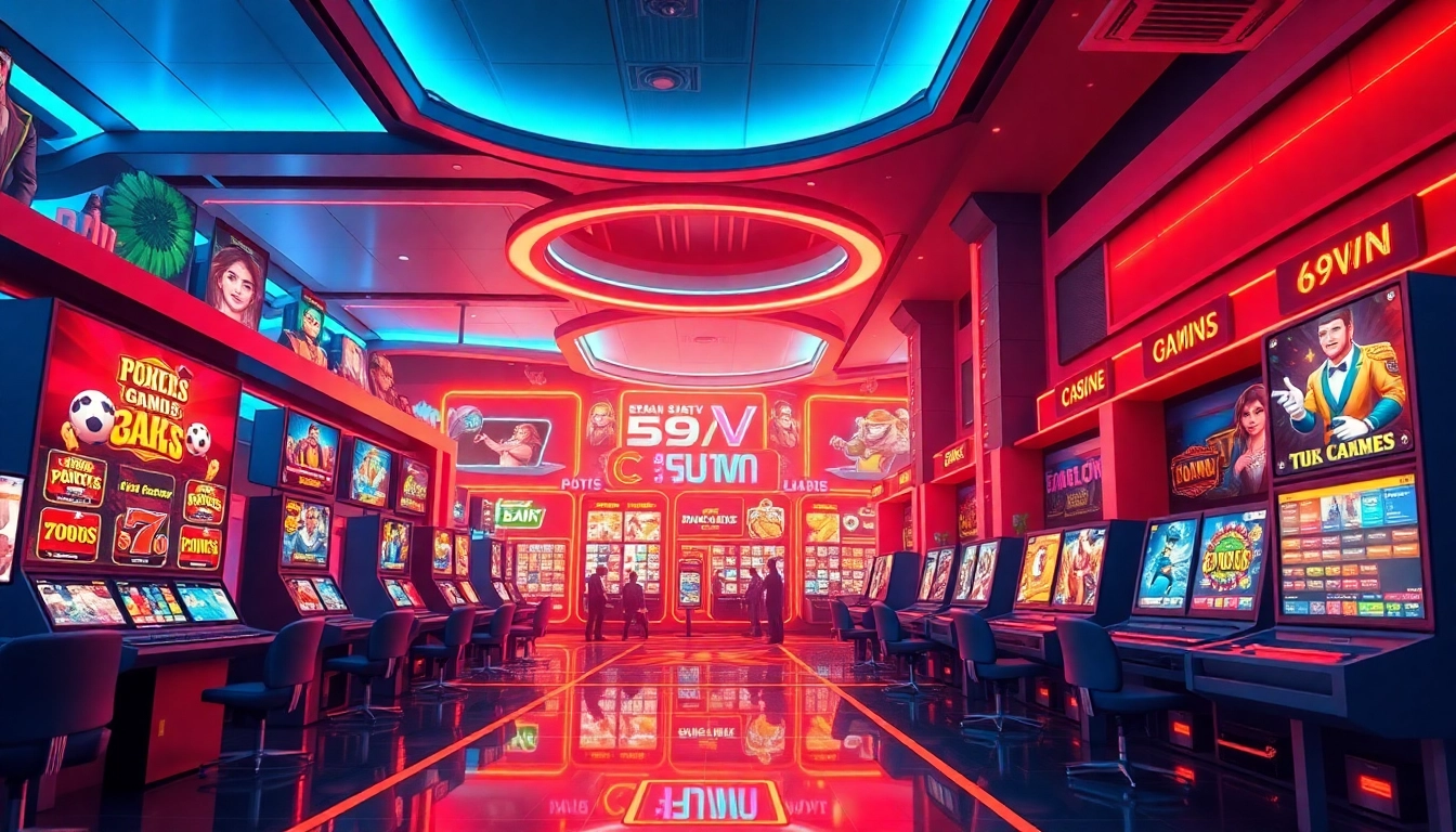 Immersive online casino experience featuring 69VN with vibrant games and engaging characters.