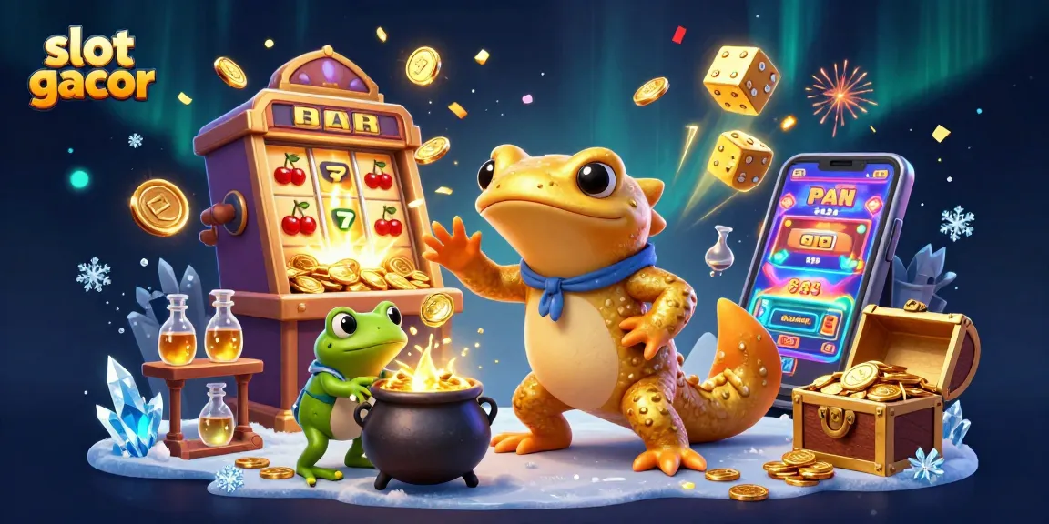 Experience the thrill of slot gacor with a captivating illustration of casino magic and winning moments.