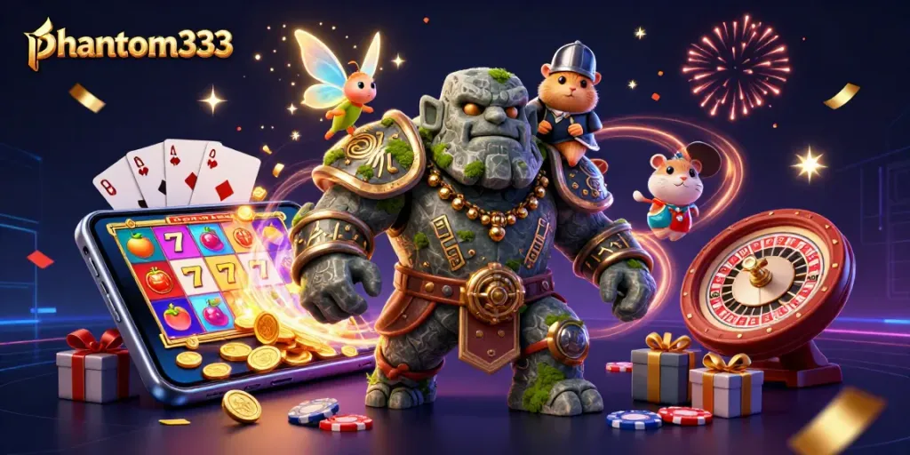 Experience the excitement of phantom333 with a magical 3D casino adventure filled with vibrant elements.