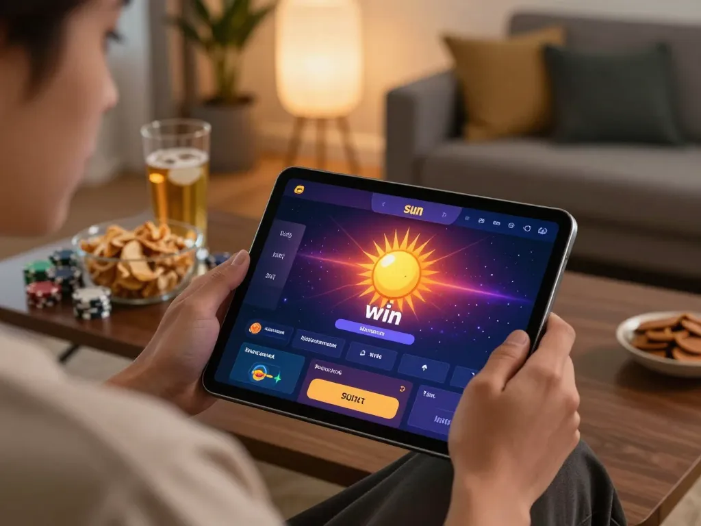 Người chơi hứng thú sử dụng ứng dụng Sun win trên máy tính bảng để trải nghiệm casino trực tuyến tương tác
