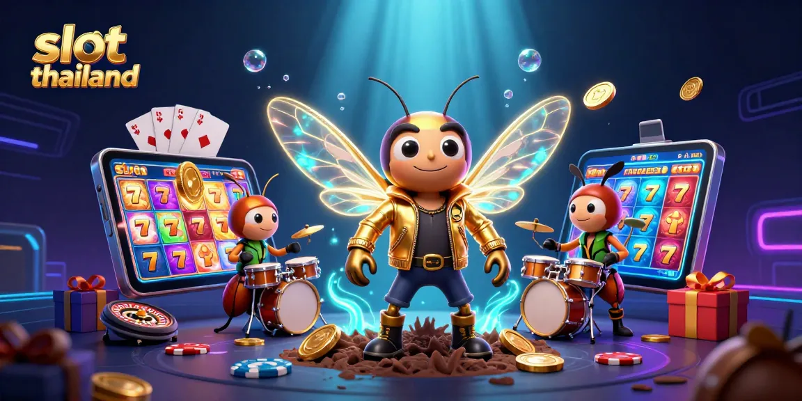 Experience the excitement of slot thailand with vibrant casino-themed characters and dynamic game elements.