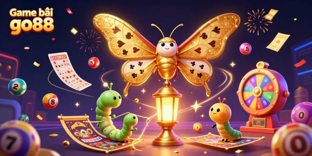 Engage in the exciting world of Game bài go88 with vibrant lottery balls, confetti, and glowing casino themes.