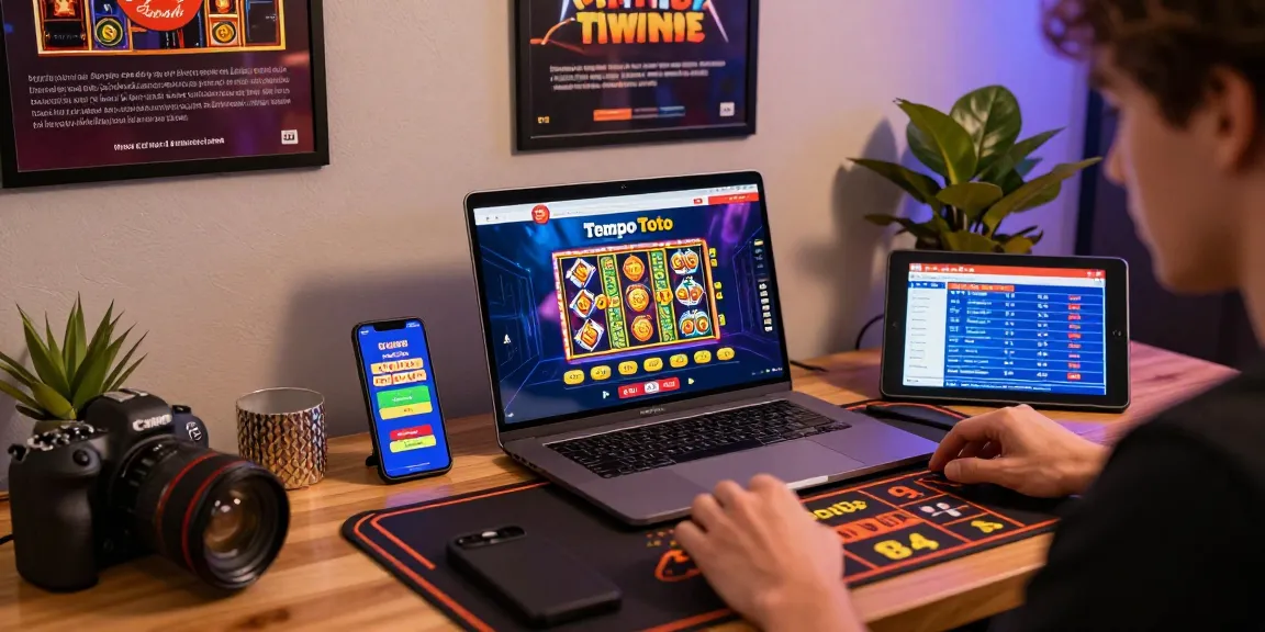 Engaging online gaming environment showcasing tempototo alternatif with players immersed in digital lottery and slot games.