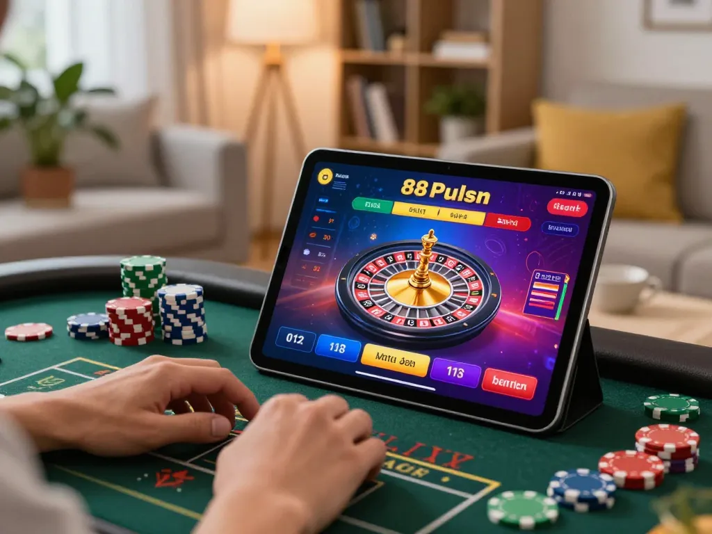 Berpartisipasi dalam roulette langsung di platform permainan online 88Pulsa di suasana rumah yang nyaman.