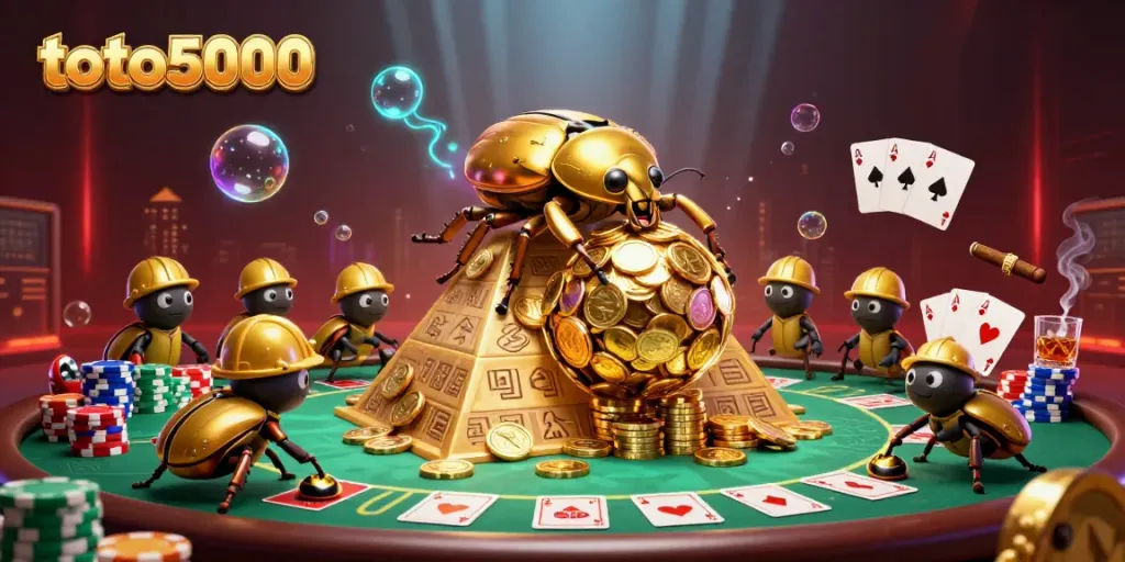 Experience thrilling gameplay at toto5000 with dynamic casino symbols and vibrant visuals.