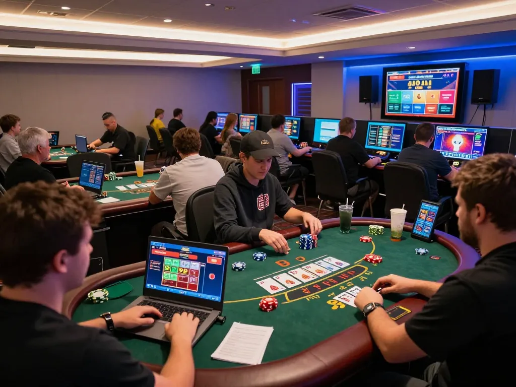 Players engaging with live blackjack on VIN777, showcasing dynamic online gaming experience