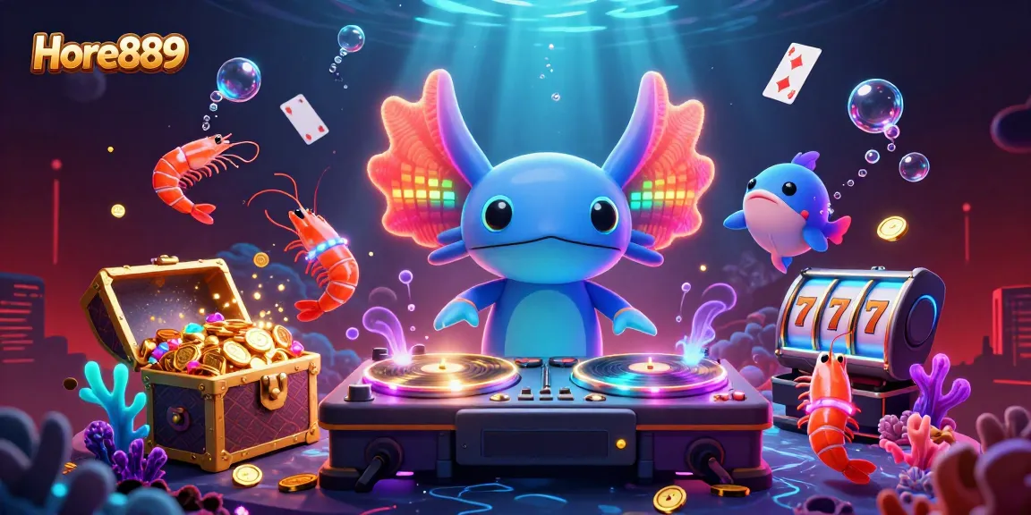 Experience thrilling gameplay with Hore889, featuring lively characters and vibrant casino elements.