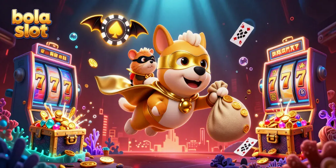 Bola slot offers thrilling gameplay with exciting jackpots and colorful slot reels in an adventurous scene.