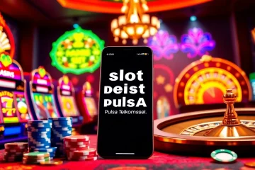 Experience the excitement of slot deposit pulsa telkomsel with vibrant online gambling visuals.