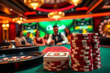 Experience the thrill of betting at https://luck8com.host/ with this exciting poker scene featuring vibrant colors.