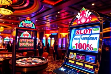 Experience the excitement of a casino with slot bonus new member 100% on an elegant slot machine.